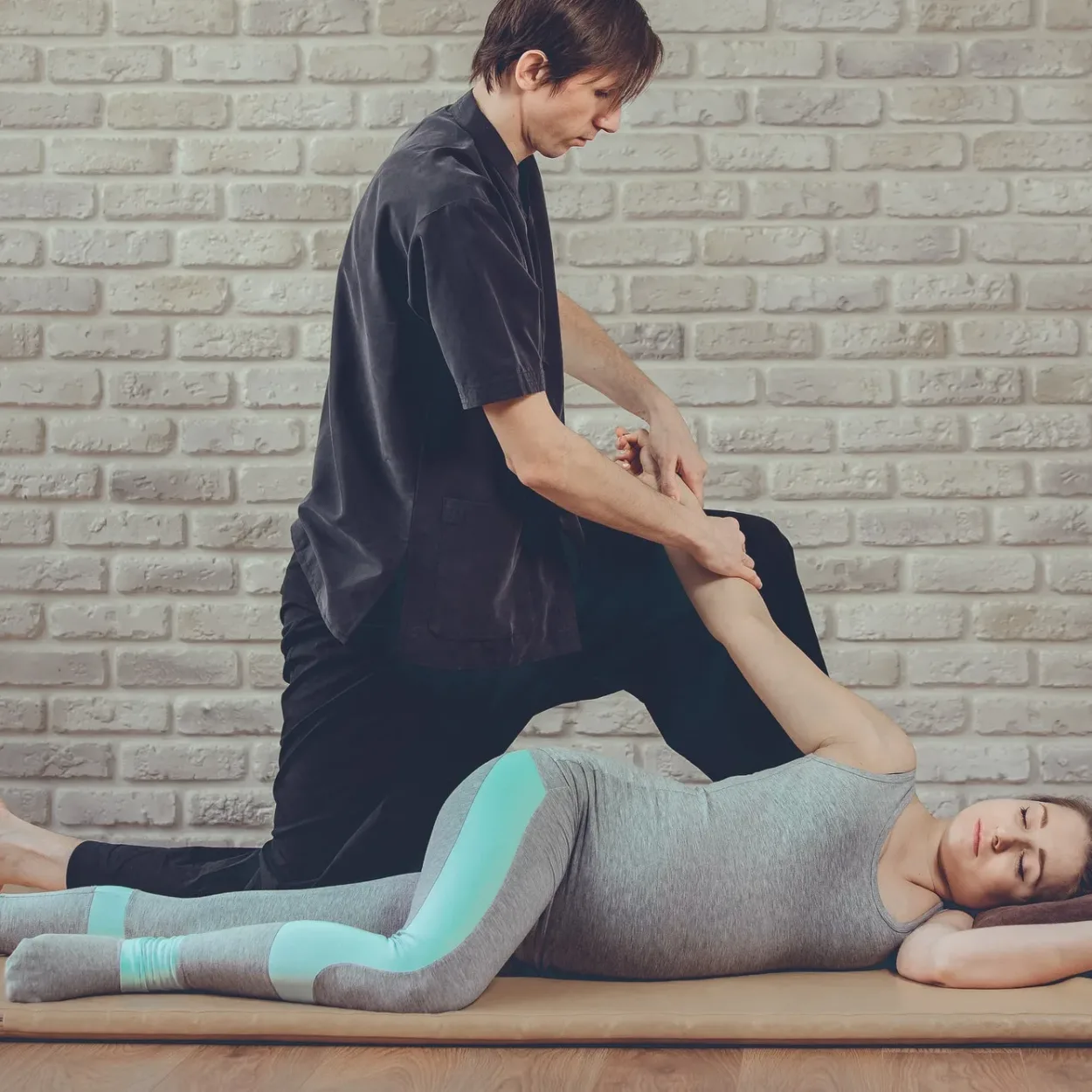 Traditional Thai Massage of a pregnant woman